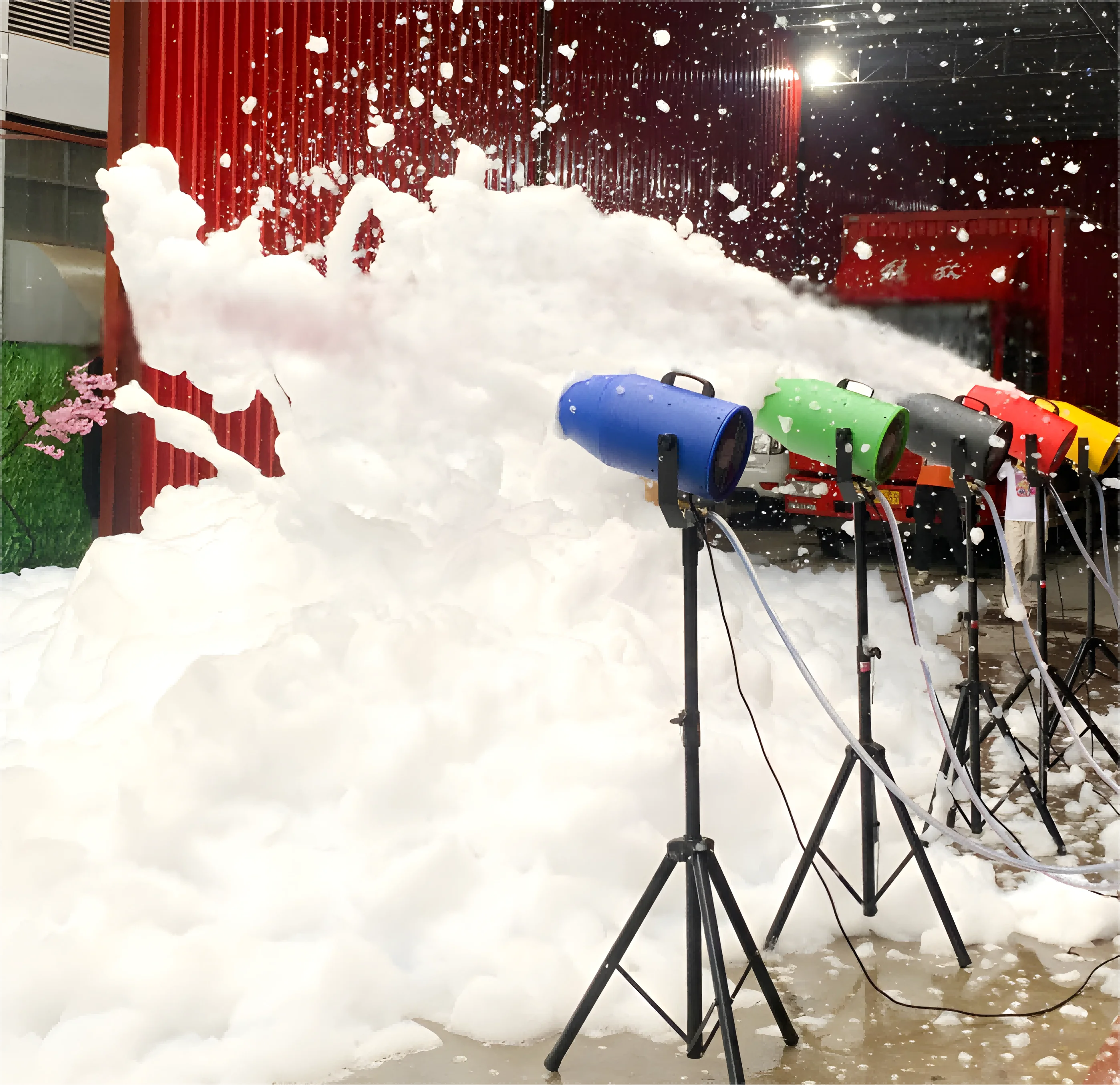 Waterproof 1000W Colorful Commercial Party Foam Machine Pool Bubble Foam Party Cannon Machine