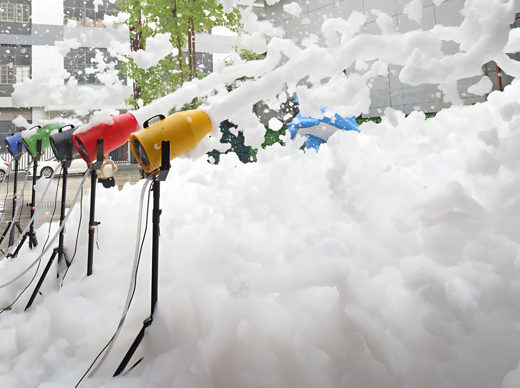 Waterproof 1000W Colorful Commercial Party Foam Machine Pool Bubble Foam Party Cannon Machine